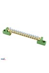 terminal block on flat isulators 6x9 green