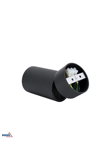 spotlight gu10 surface mounted adjustable black verko