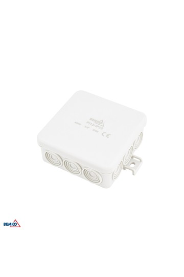 SURFACE MOUNTED INSTALLATION BOX 85x85x36,5MM IP55 12P LIGHT GRAY