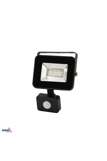 LED-prožektor SMD Lofot 10W 6000K 870lm IP65 PIR must