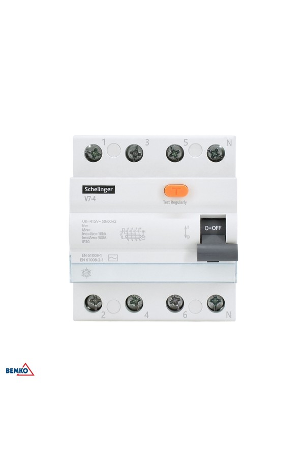 RESIDUAL CURRENT CIRCUIT BREAKER AC 4P 25A 300mA 10kA SCHELINGER