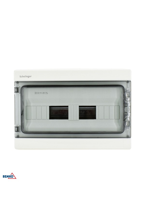 SURFACE-MOUNTED HERMETIC DISTRIBUTION BOARD IP65 TERMINAL BLOCK 18N+18PE 1x18P