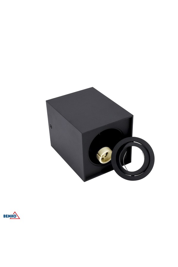 downlight fitting ortal 96x96 gu10 max. 1x50w black