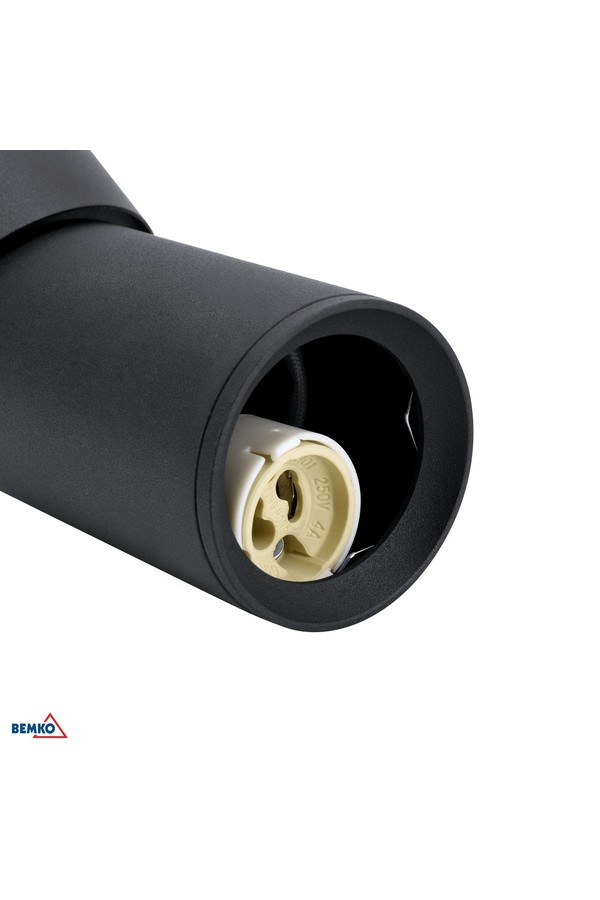 spotlight gu10 surface mounted adjustable black verko