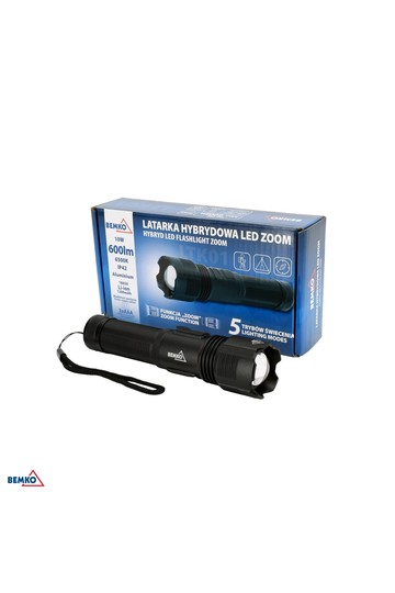 HYBRID LED FLASHLIGHT ZOOM 1200mAh IP42