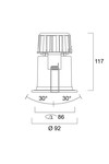 EMERGENCY LUMINAIRE TOLER 2 ROUND 2,5W LENS SET IP65 AUTOTEST 3H