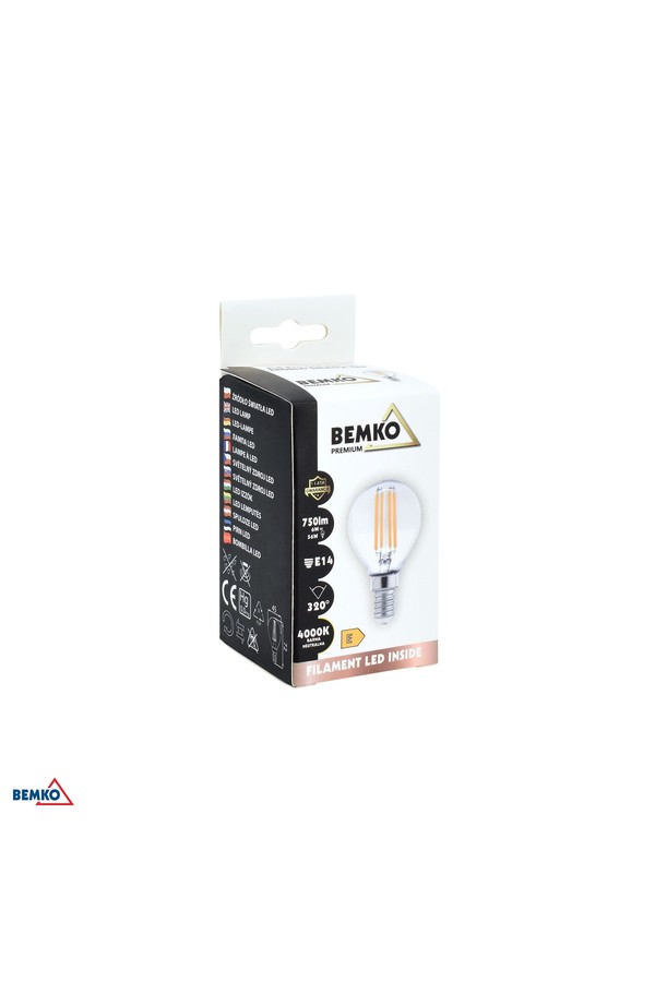 LED FILAMENT 230V E14 G45 6W 750LM 4000K 320°