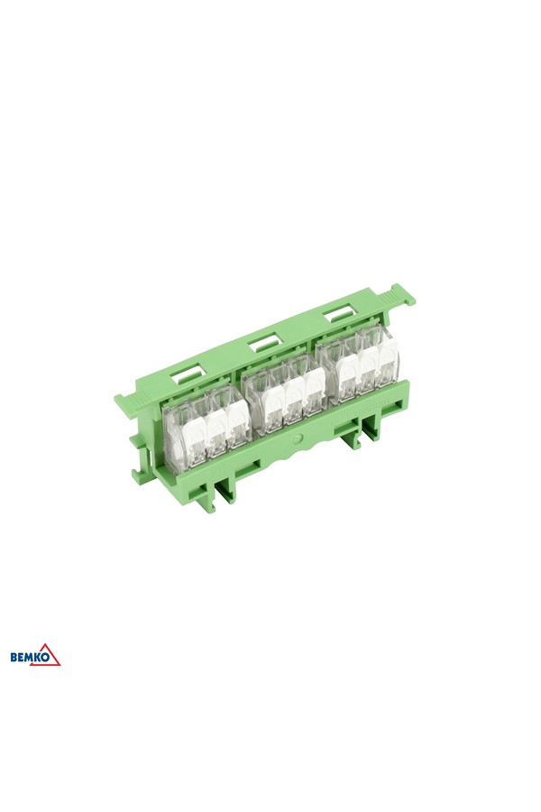 DIN RAIL ACCESSORY FOR P05 CONNECTOR GREEN
