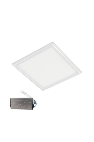 LED PANEL 45W 4000K-4300K 595mm/595mm WHITE FRAME DIMMABLE WITH EMERGENCY BLOCK