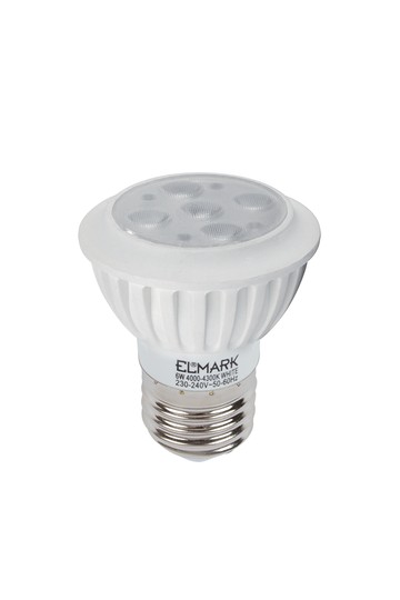 LED lempa LED7 6W E27 230V šiltai balta