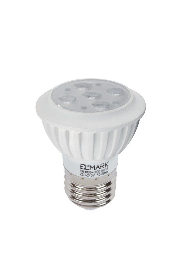 LED lempa LED7 6W E27 230V šiltai balta