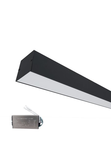 LED PROFILES FOR SURFACE MOUNTING S77 24W 4000K 600MM BLACK+EMERGENCY KIT