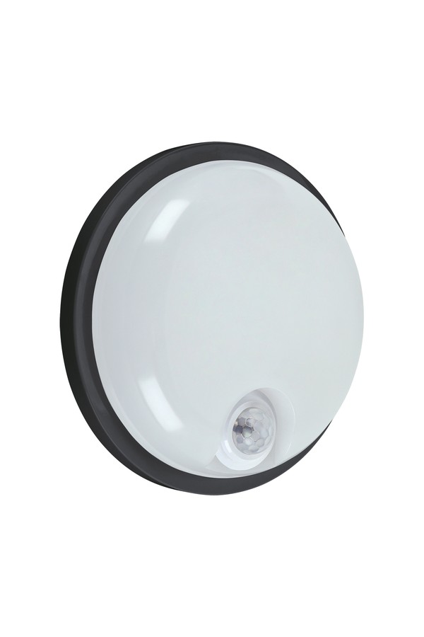 ELIAS LED C PIR 15W BLACK NW