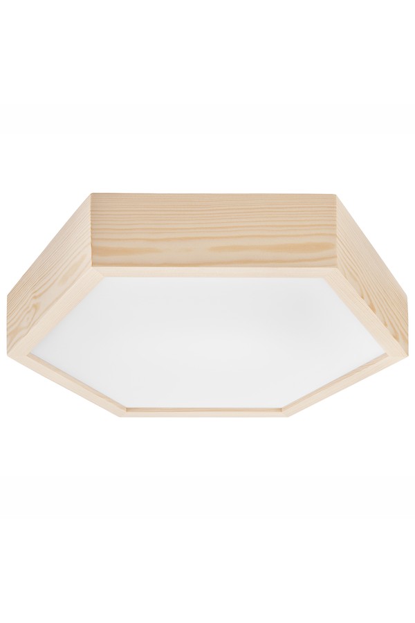 LD.PD-5.2 HEX sešstūraina koka griestu lampa ar divām gaismām