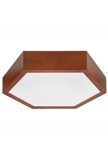 LD.PD-5.2 HEX kuusnurkne kahe valgusallikaga puidust laelamp