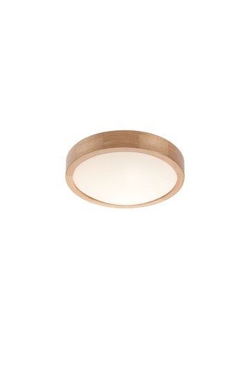 LD.PD-8.1 ANELLO ceiling lamp with convex glass, 1-light wooden