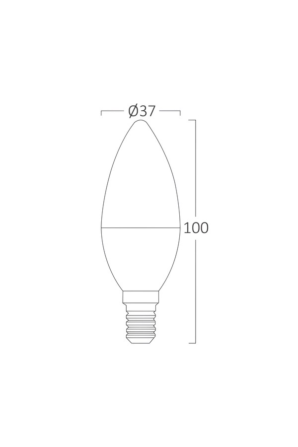 Braytron ADVANCE 5W E14 C37 6500K LED BULB