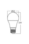 Braytron ADVANCE 9W E27 A60 DIM 3000K LED BULB