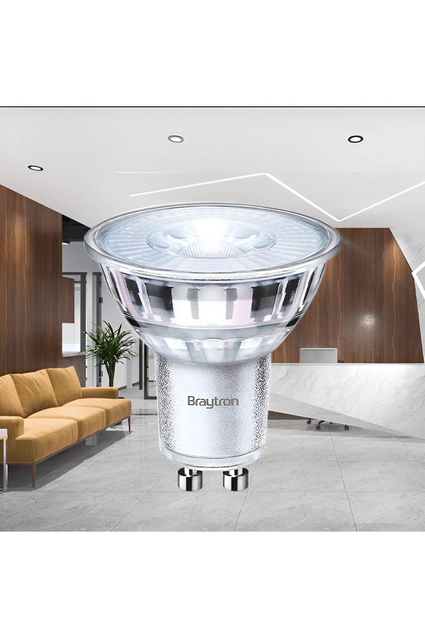 Braytron PREMIUM 5.5W GU10 38D DIM GLS 3000K LED BULB