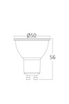 Braytron PREMIUM 5.5W GU10 38D DIM GLS 4000K LED BULB