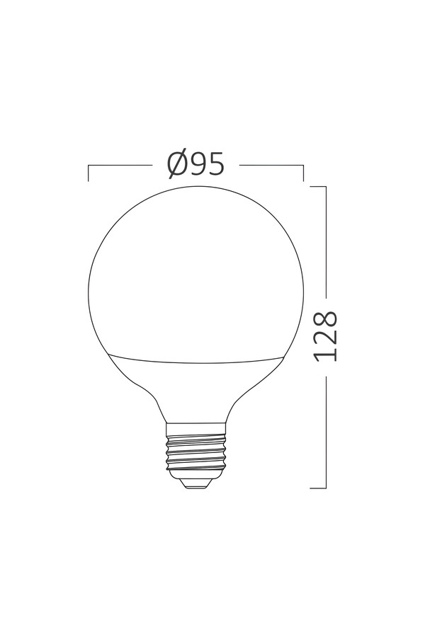 Braytron ADVANCE 14W E27 G95 3000K LED BULB