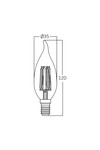 Braytron ADVANCE 6W E14 C35T CLR 3000K LED BULB