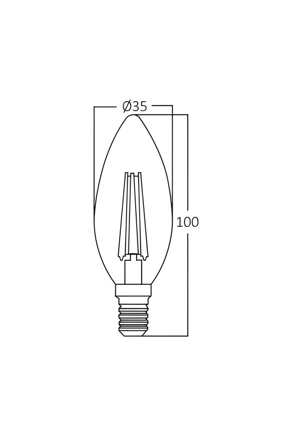 Braytron ADVANCE 6W E14 C35 CLR 3000K LED BULB