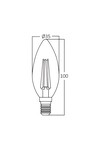 Braytron ADVANCE 6W E14 C35 CLR 3000K LED BULB