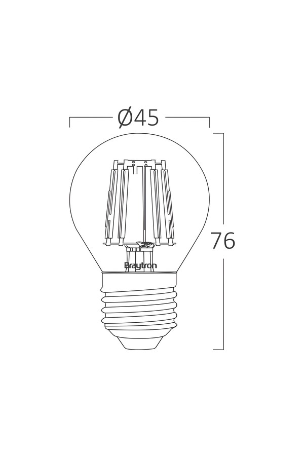 Braytron ADVANCE 6W E27 G45 CLR 3000K LED BULB