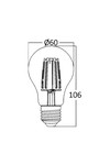Braytron ADVANCE 7W E27 A60 CLR 6500K LED BULB