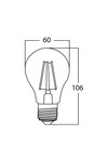 Braytron ADVANCE 8W E27 A60 CLR DIM 3000K BULB