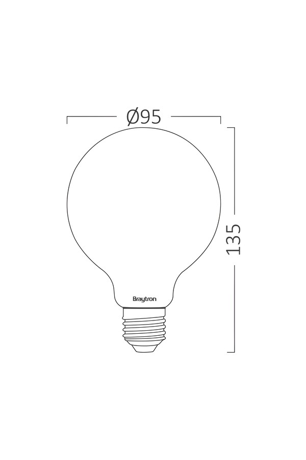 Braytron ADVANCE 7W E27 G95 SFT 6500K BULB