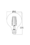 Braytron ADVANCE 6W E27 G95 AMB 2200K LED BULB