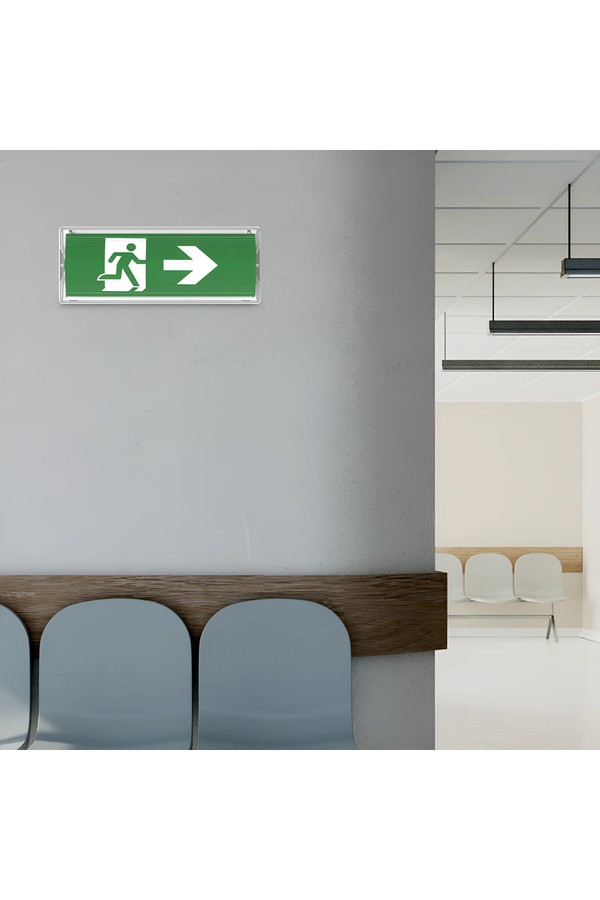 Braytron EXIT LED 5W DUAL IP65 WHT EMERGENCY EXIT