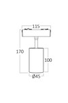 Braytron S20B TRC045 10W 48VDC 3IN1 BLC MAG. TRACK