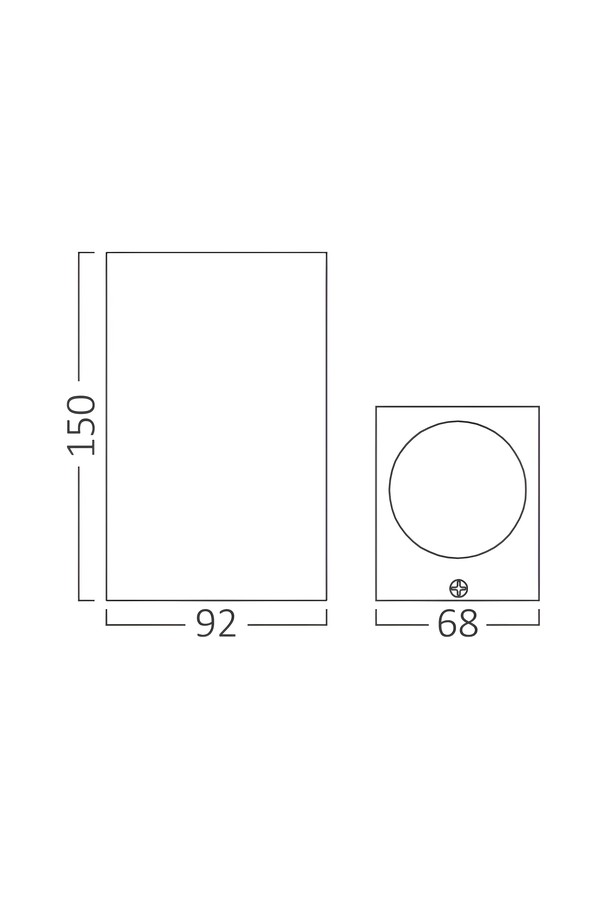 Braytron RITA T WL.2 GRY 2xGU10 IP44 WALL LIGHT