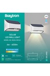 Braytron SOLARIS W1B WHT 6W 6500K IP54 SOLAR WALL LIGHT