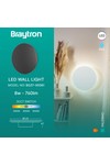 Braytron PALERMO XS RND BLC 8W 3IN1 IP65 WALL LIGHT
