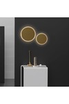 Braytron PALERMO M RND GLD 12W 3IN1 IP65 WALL LIGHT