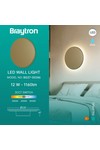 Braytron PALERMO M RND GLD 12W 3IN1 IP65 WALL LIGHT