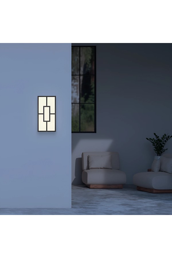 Braytron VENETO A SQR BLC 20W 3IN1 IP44 WALL LIGHT