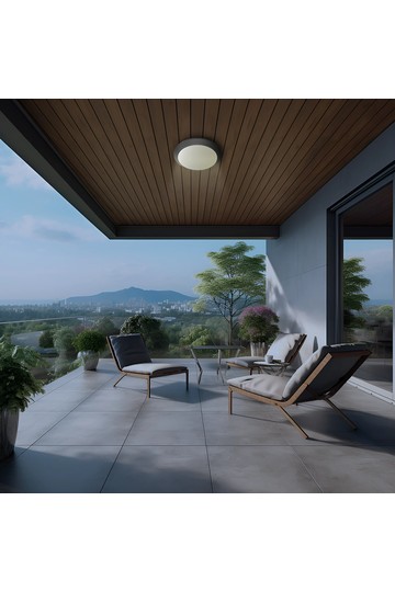 Braytron NAPOLI D270 1xE27 PC WHT IP65 CEILING LIGHT