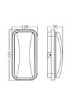 Braytron WALLS C ELP BLC 15W 4000K IP65 WALL LIGHT