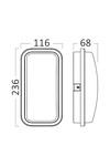 Braytron WALLS B ELP BLC 15W 3000K IP65 WALL LIGHT