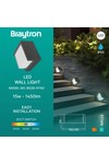 Braytron WALLS G1 SQR GRY 15W 3IN1 IP65 WALL FIXTURE