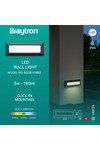 Braytron VEKTA B RCT GRY 3W 3IN1 IP65 WALL LIGHT