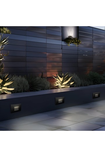 Braytron VEKTA B SQR BLC 3W 3IN1 IP65 WALL LIGHT