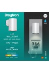 Braytron VEKTA D WL.1 WHT 1x9W 3IN1 IP65 WALL LIGHT