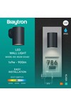 Braytron VEKTA D WL.1 GRY 1x9W 3IN1 IP65 WALL LIGHT