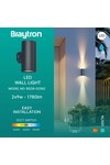 Braytron VEKTA D WL.2 GRY 2x9W 3IN1 IP65 WALL LIGHT